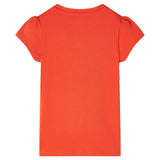 VidaXL Kindershirt 128 donkeroranje