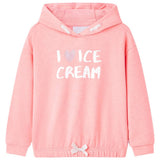 Vidaxl kindertrui met capuchon 128 felroze