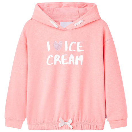 Vidaxl kindertrui met capuchon 128 felroze
