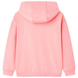 Vidaxl kindertrui met capuchon 128 felroze