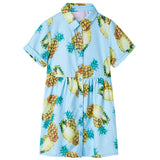 Vidaxl kinderjurk 140 blauw