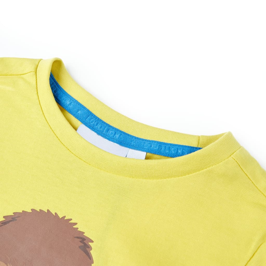 VidaXL Kindershirt met korte mouwen 116 geel