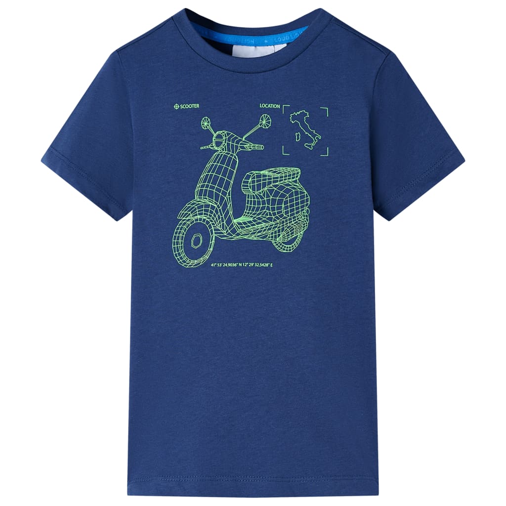 Vidaxl kindershirt 140 donkerblauw