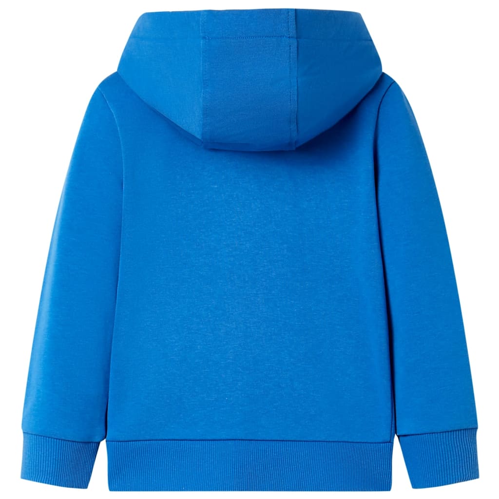 Vidaxl kindervest met capuchon en rits 128 blauw