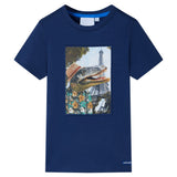 Vidaxl kindershirt 116 donkerblauw