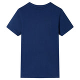 VidaXL Kindershirt 128 donkerblauw