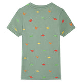 Vidaxl kindershirt met korte mouwen 128 kakikleurig