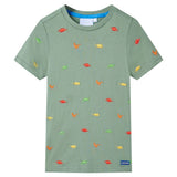 Vidaxl kindershirt met korte mouwen 140 kakikleurig