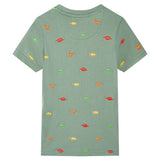 Vidaxl kindershirt met korte mouwen 140 kakikleurig