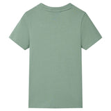 VidaXL Kindershirt met korte mouwen 92 kakikleurig