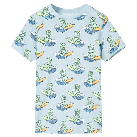 Vidaxl kinderpyjama met korte mouwen 128 lichtblauw