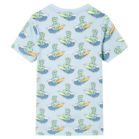Vidaxl kinderpyjama met korte mouwen 128 lichtblauw