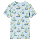 Vidaxl kinderpyjama met korte mouwen 140 lichtblauw
