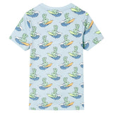 Vidaxl kinderpyjama met korte mouwen 140 lichtblauw