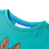 VidaXL Kindershirt met korte mouwen 92 donkermintkleurig