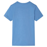 VidaXL Kindershirt met korte mouwen 128 middenblauw