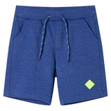 Vidaxl kindershorts met trekkoord 128 gemêleerd blauw