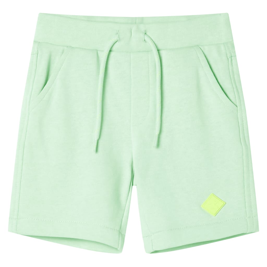 VidaXL Kindershorts met trekkoord 104 felgroen