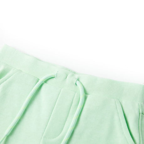 Vidaxl kindershorts met trekkoord 128 felgroen