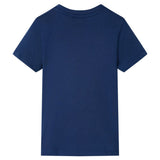 VidaXL Kindershirt met korte mouwen 116 donkerblauw
