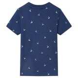 VidaXL Kindershirt 116 donkerblauw