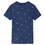 Vidaxl kindershirt 128 donkerblauw