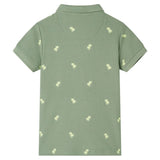 Vidaxl kinderpoloshirt 128 kakikleurig