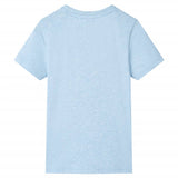 VidaXL Kindershirt 92 gemêleerd zachtblauw
