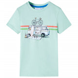 Vidaxl kindershirt 128 lichtmint