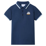 VidaXL Kinderpoloshirt 140 donkerblauw