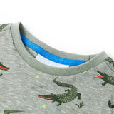 Vidaxl kindershirt 128 gemêleerd lichtkaki