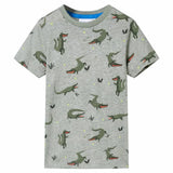 Vidaxl kindershirt 140 gemêleerd lichtkaki