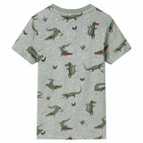 Vidaxl kindershirt 140 gemêleerd lichtkaki