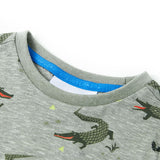 Vidaxl kindershirt 140 gemêleerd lichtkaki