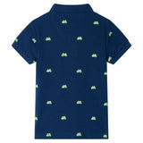 Vidaxl kinderpoloshirt 104 marineblauw