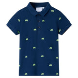 Vidaxl kinderpoloshirt 128 marineblauw