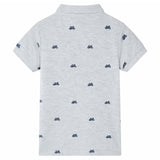 Vidaxl kinderpoloshirt  92 gemêleerd grijs