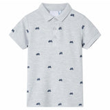 Vidaxl kinderpoloshirt  104 gemêleerd grijs