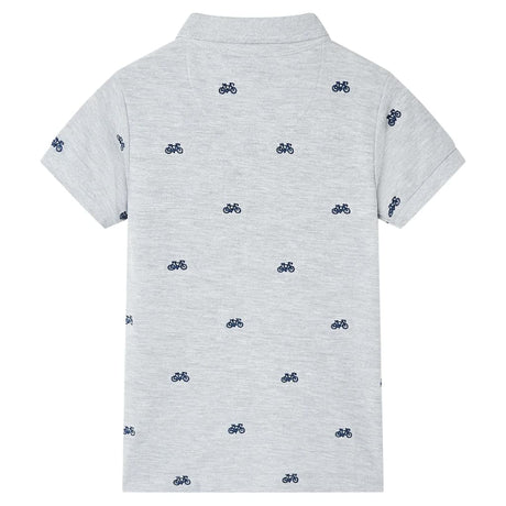 Vidaxl kinderpoloshirt  128 gemêleerd grijs