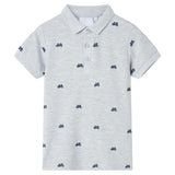 Vidaxl kinderpoloshirt  140 gemêleerd grijs