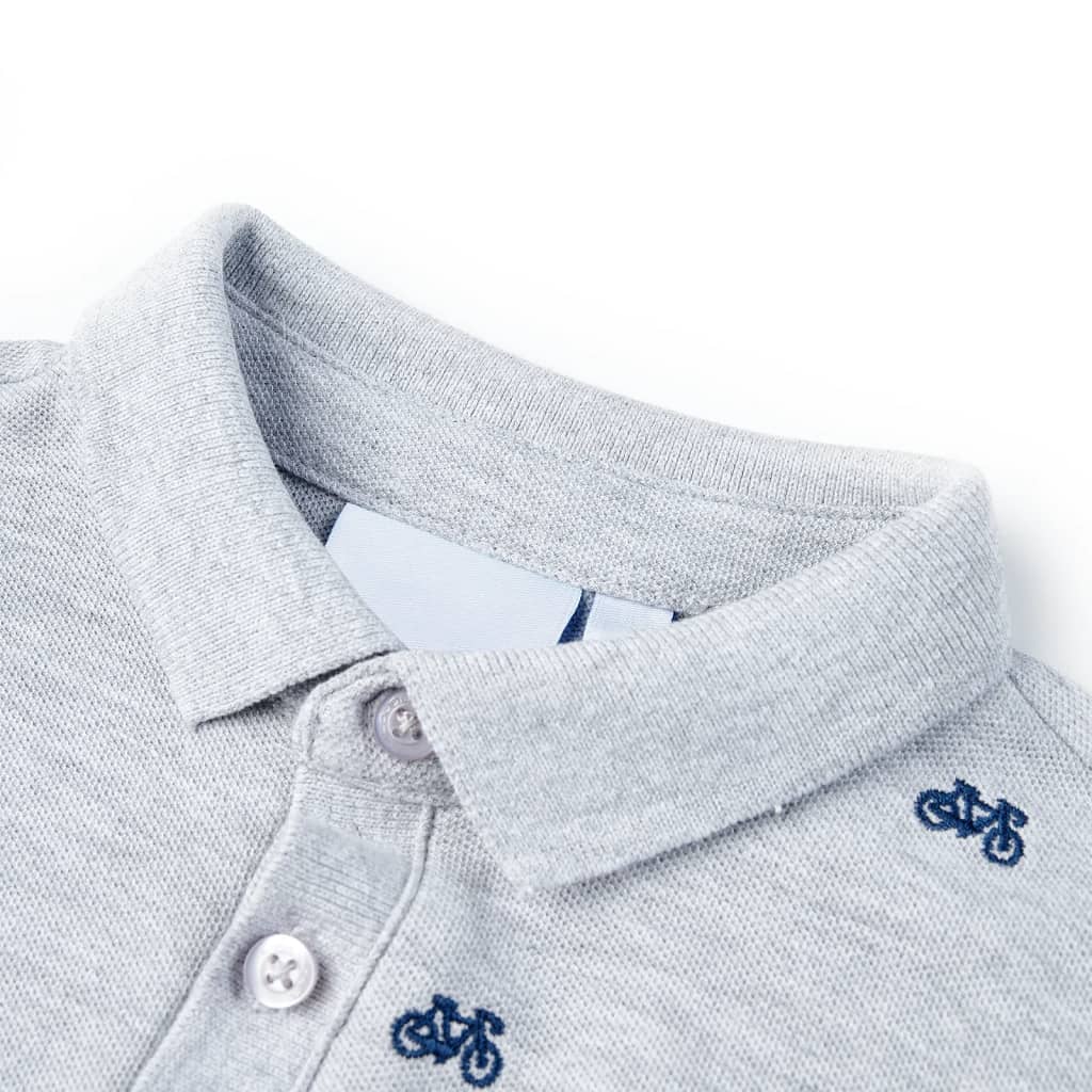 Vidaxl kinderpoloshirt  140 gemêleerd grijs