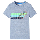 Vidaxl kindershirt met korte mouwen 116 gemêleerd blauw