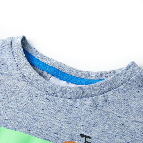 Vidaxl kindershirt met korte mouwen 140 gemêleerd blauw