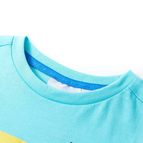 Vidaxl kindershirt met korte mouwen 128 zeeblauw