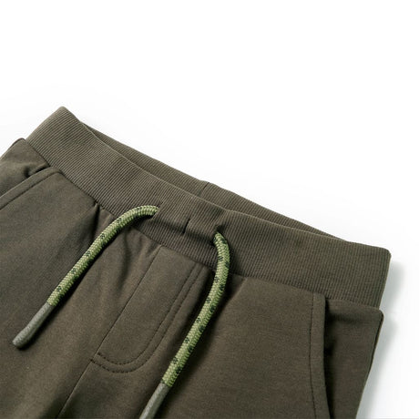 Vidaxl kindershorts met trekkoord 140 donkerkaki