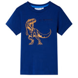 Vidaxl kindershirt met korte mouwen 128 donkerblauw