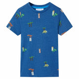 VidaXL Kindershirt 140 gemêleerd donkerblauw