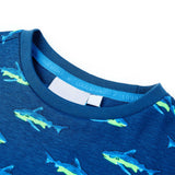 VidaXL Kindershirt 128 donkerblauw