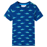 Vidaxl kindershirt 140 donkerblauw