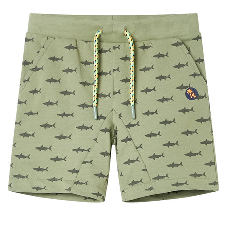 Vidaxl kindershorts met trekkoord 116 lichtkaki